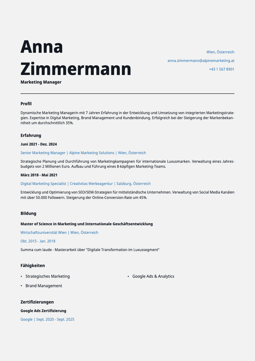 Cobalt Resume Template