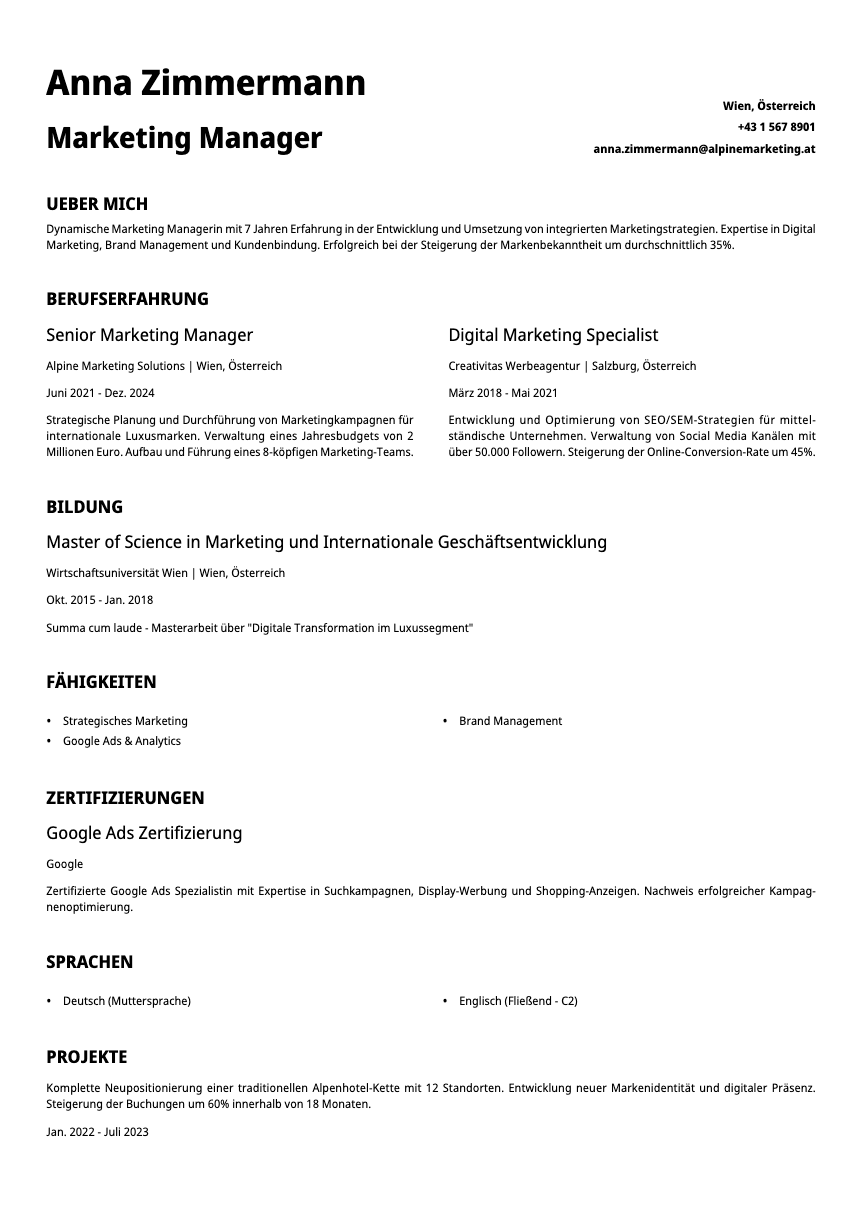 Graphite Resume Template