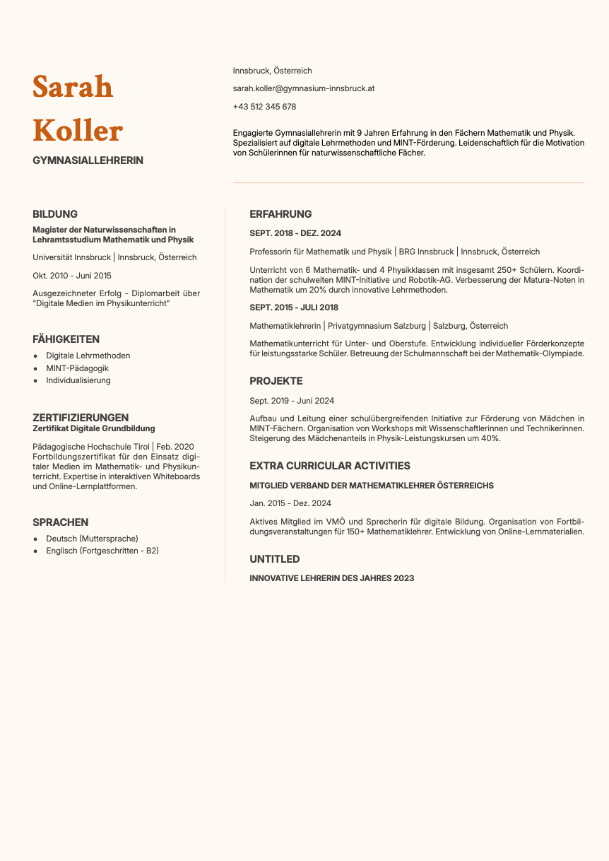 Obsidian Resume Template