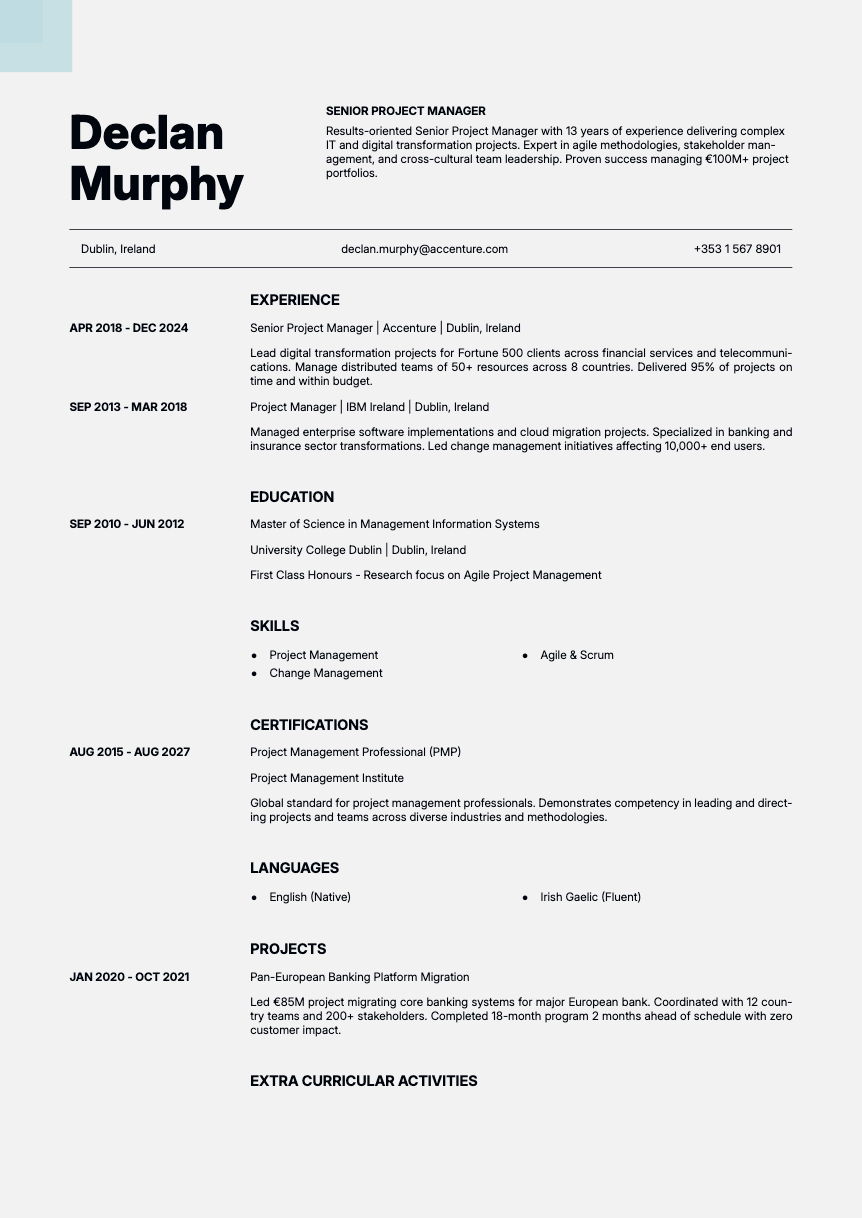 Marble Resume Template