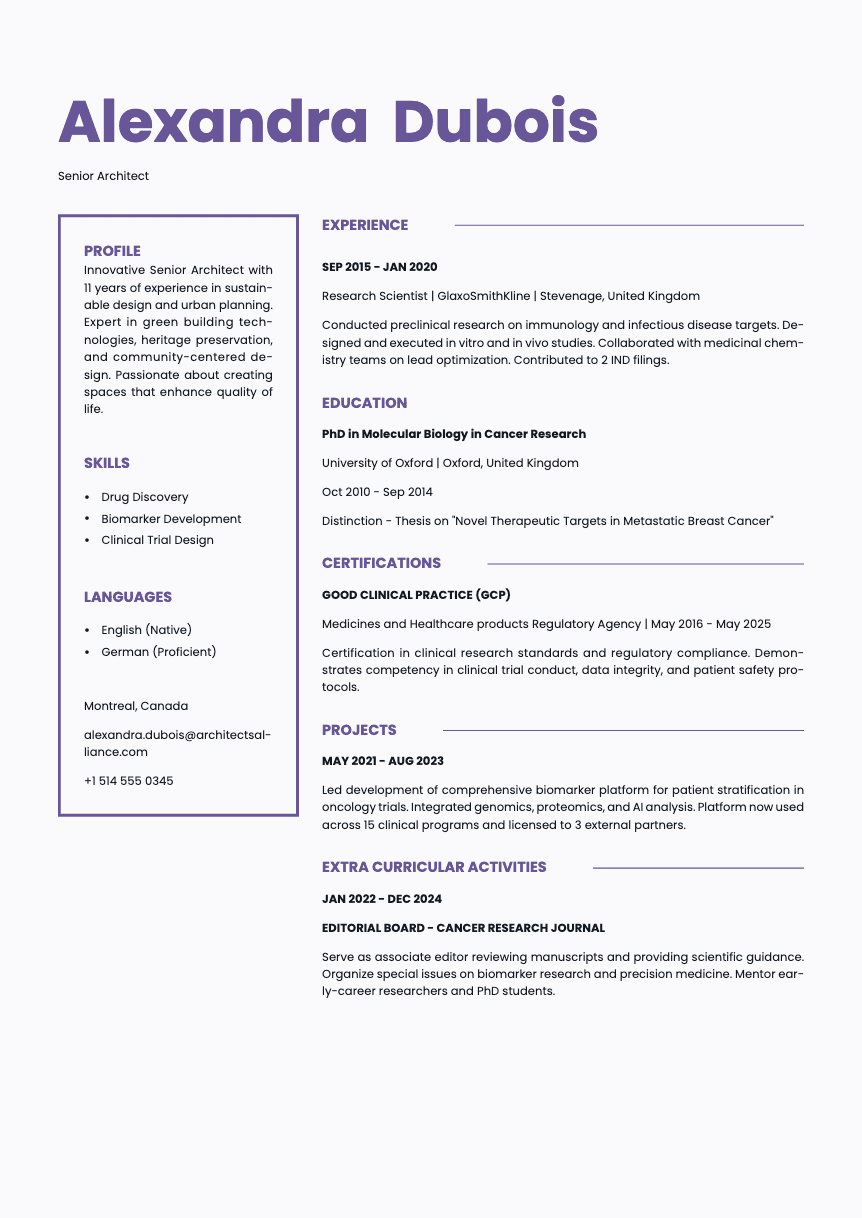 Opal Resume Template