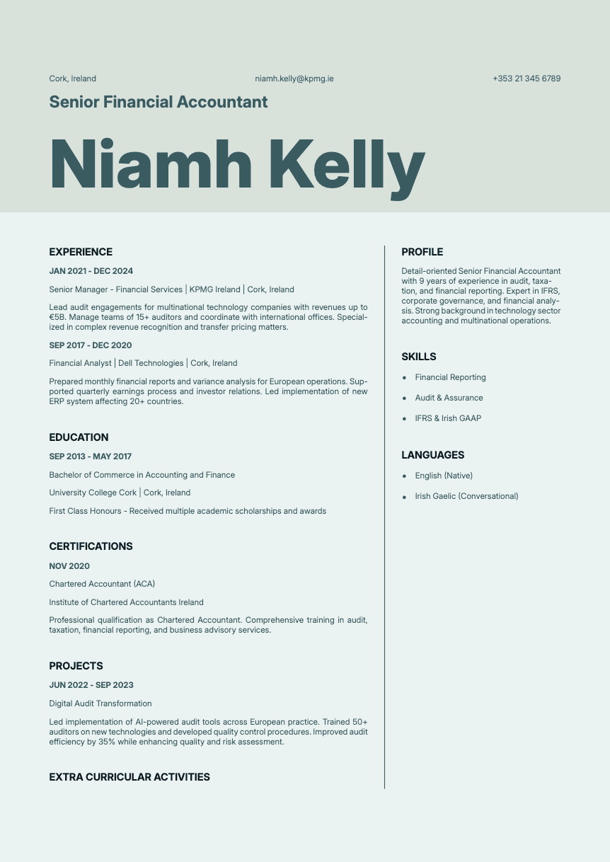 Sapphire Resume Template