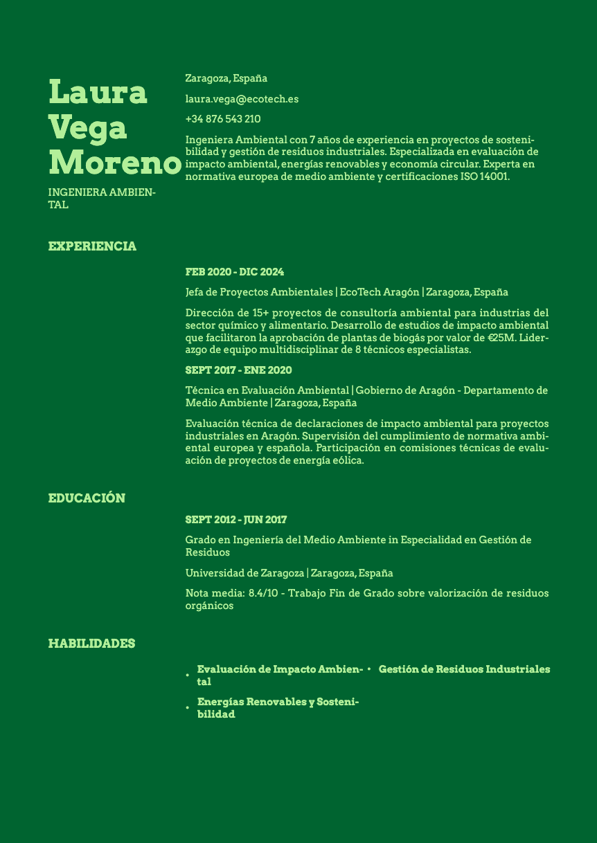 Emerald Resume Template