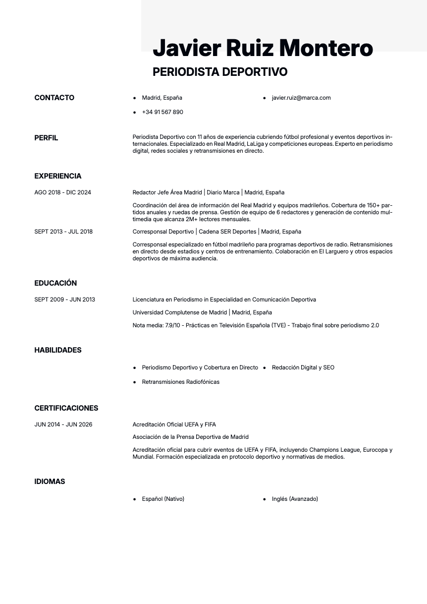 Ivory Resume Template