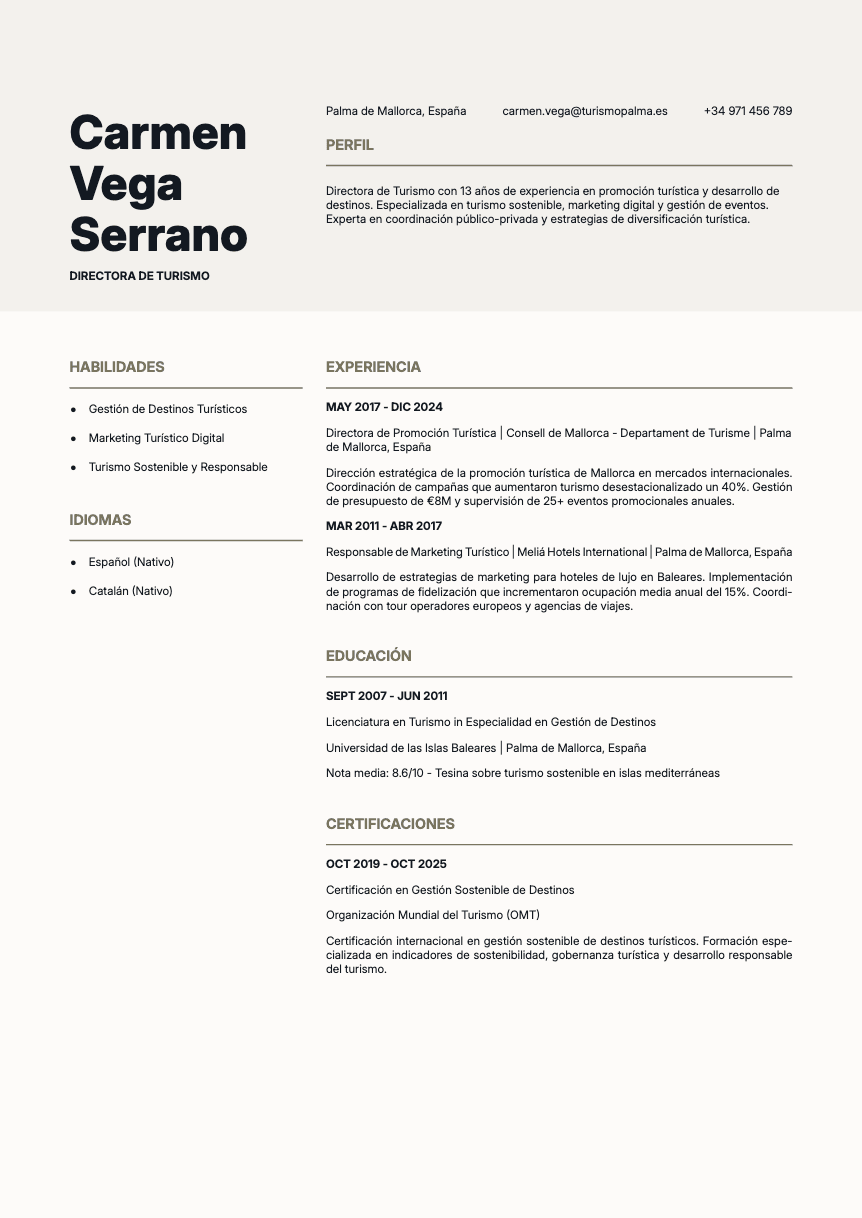 Limestone - Resume and CV template preview, professional ATS-friendly design