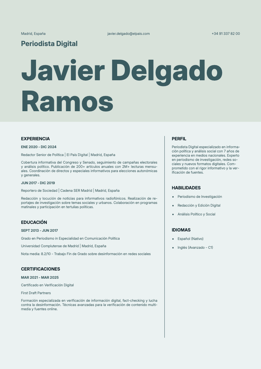 Sapphire Resume Template
