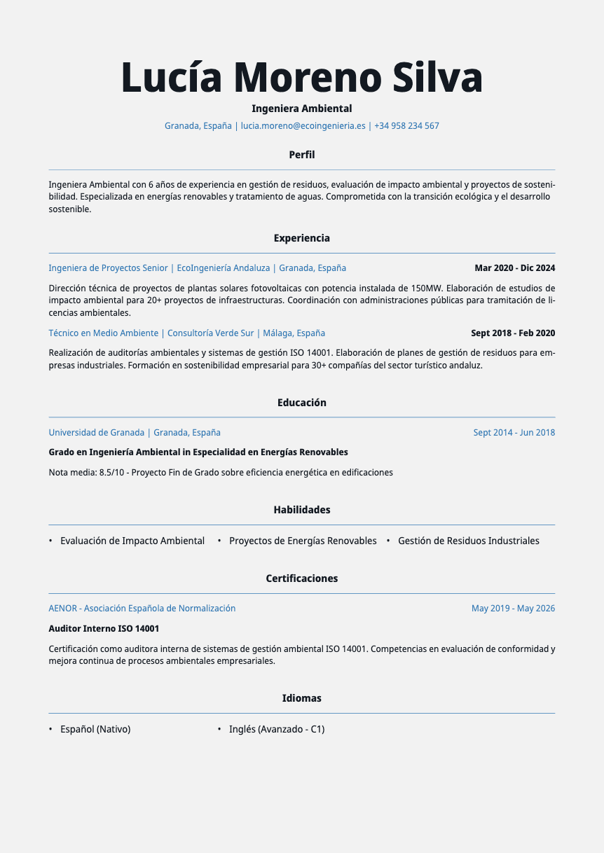 Topaz - Resume and CV template preview, professional ATS-friendly design