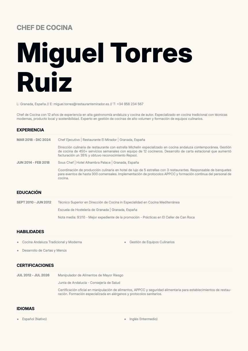 Zinc - Resume and CV template preview, professional ATS-friendly design