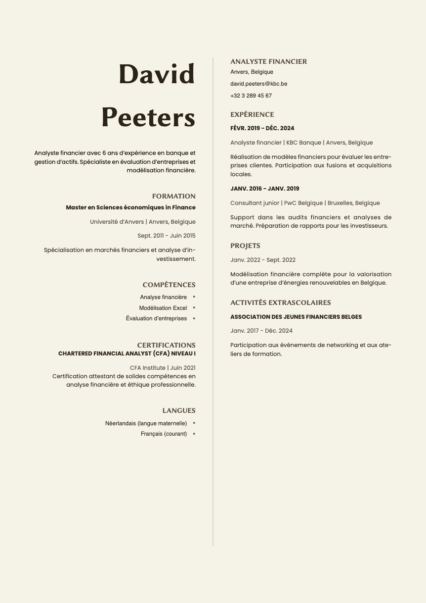 Amber Resume Template