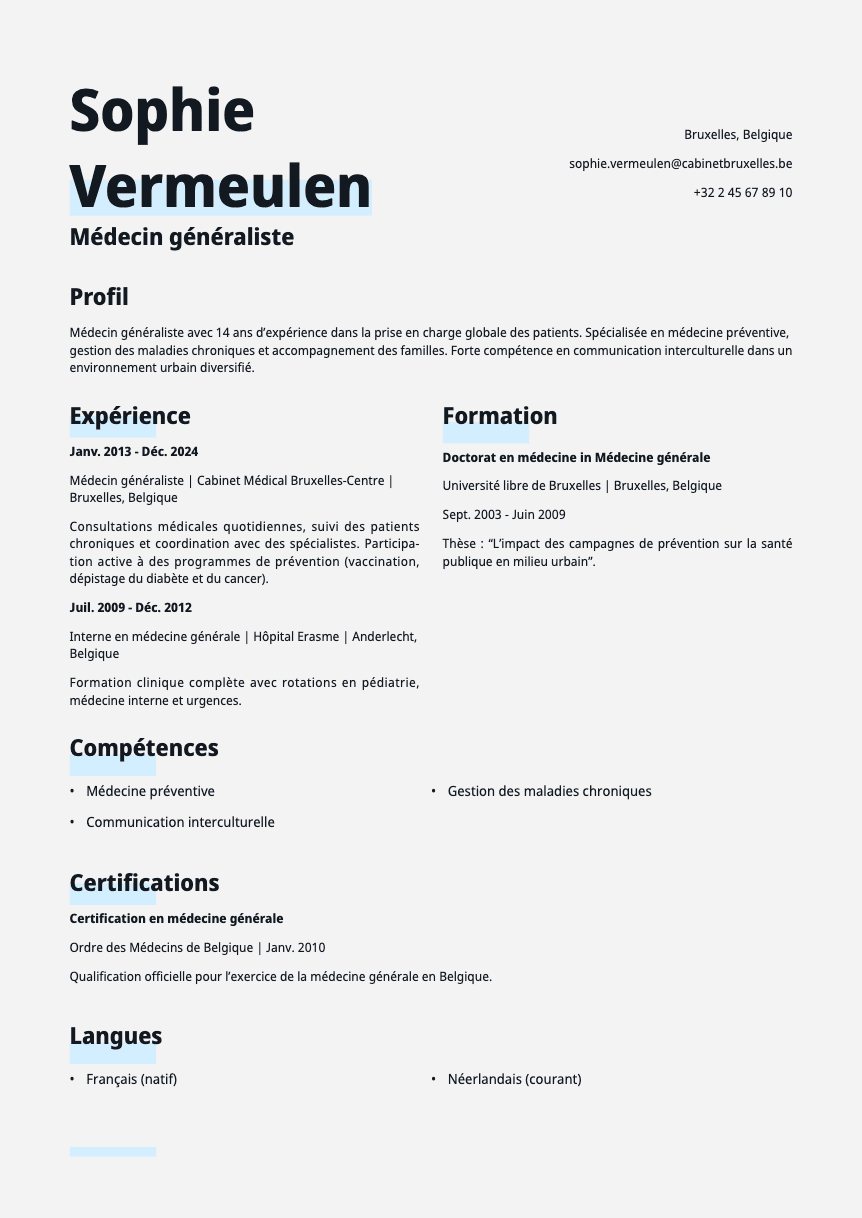 Copper Resume Template