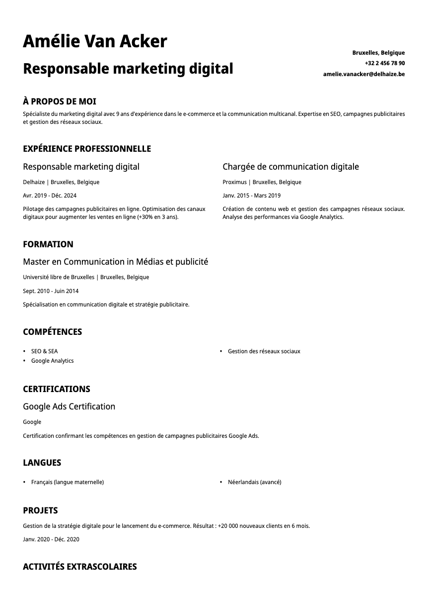Graphite Resume Template