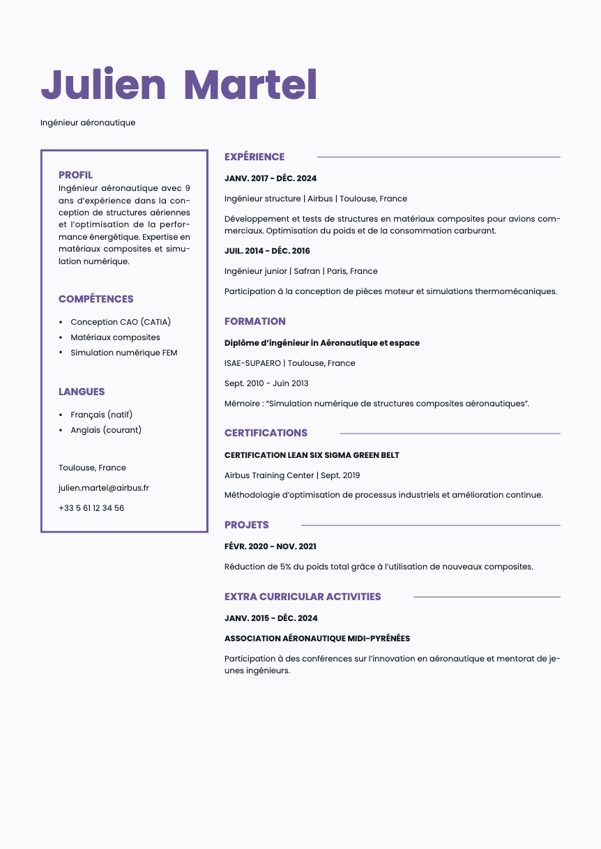 Opal Resume Template