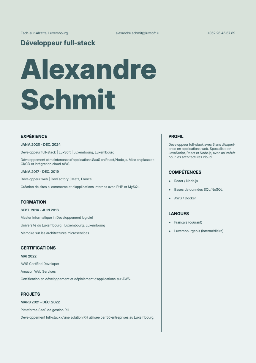 Sapphire Resume Template