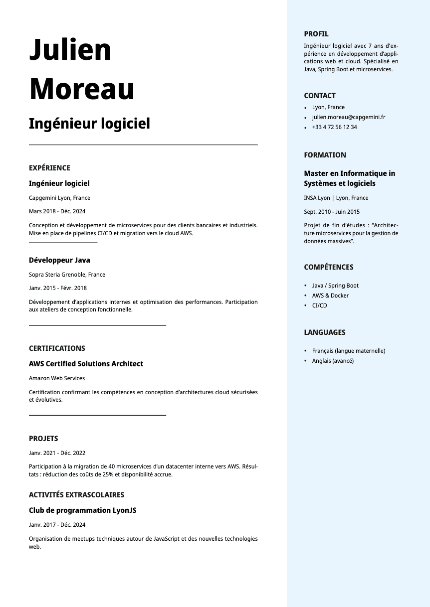 Vanta Resume Template