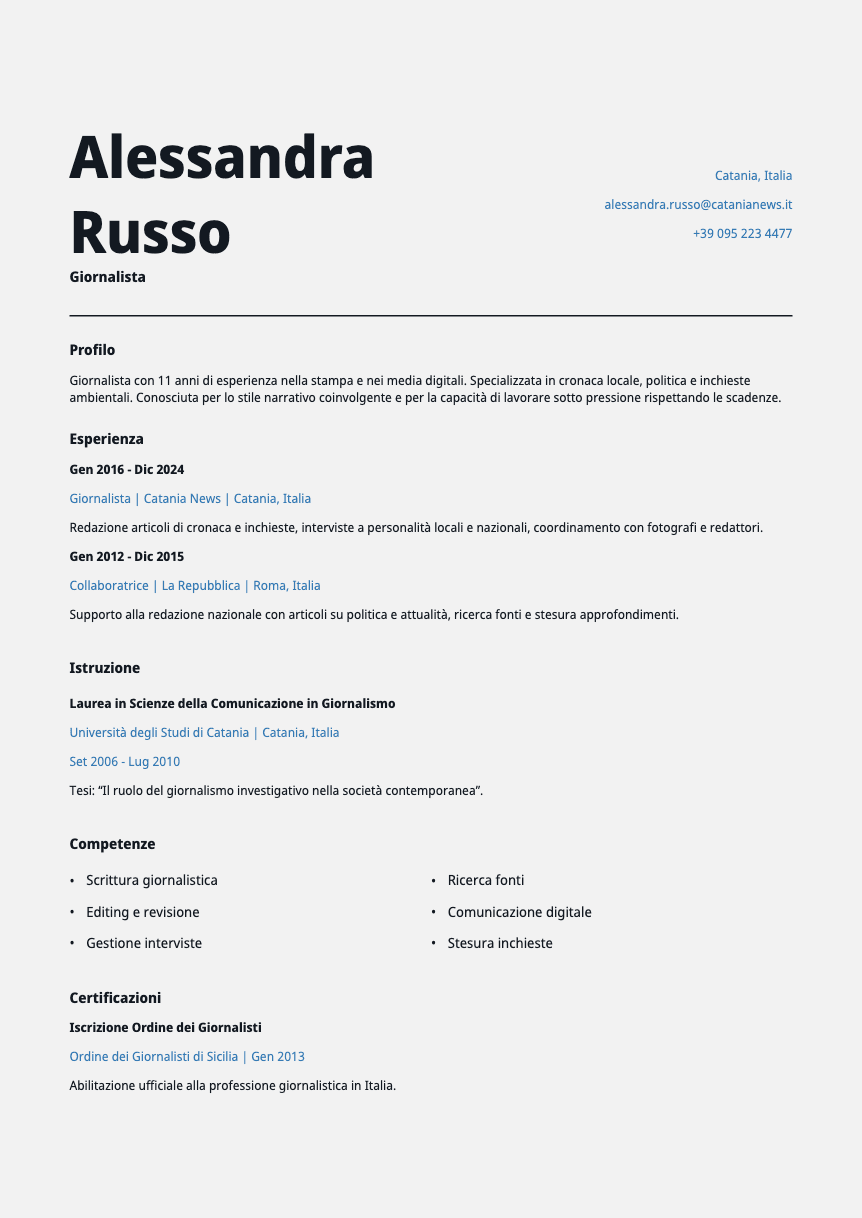 Cobalt Resume Template