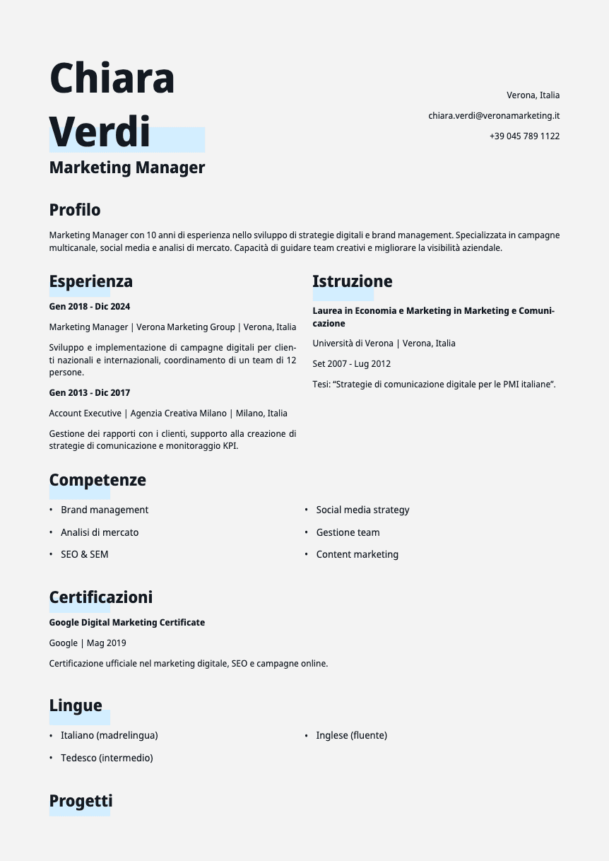 Copper Resume Template