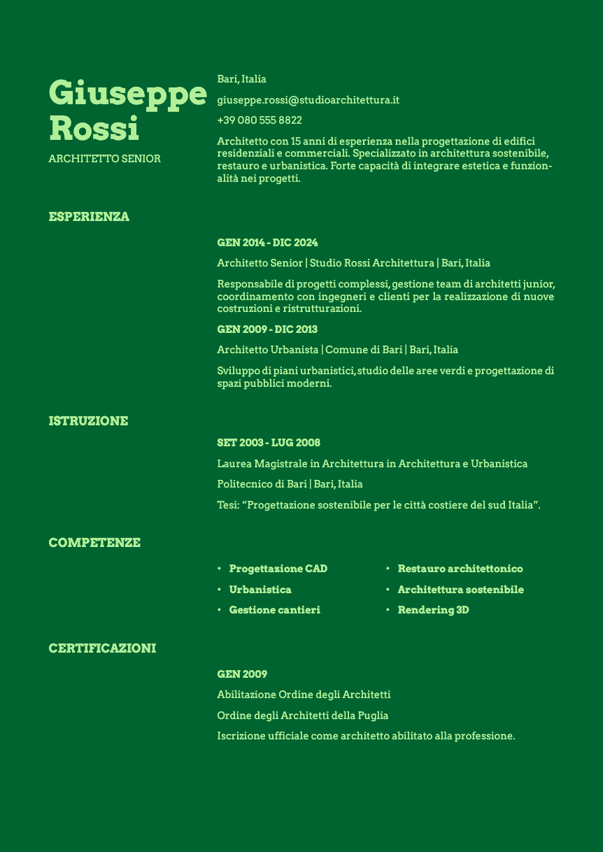 Emerald Resume Template
