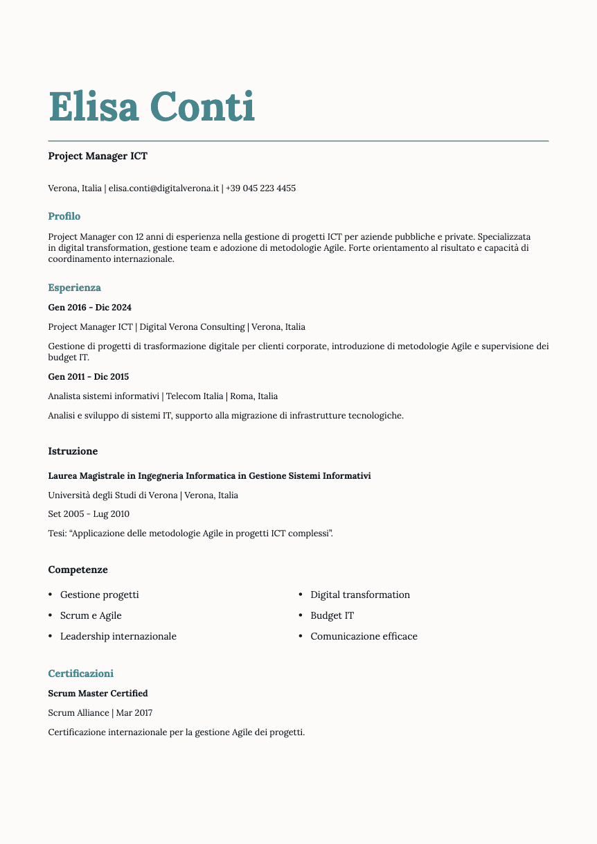 Nickel Resume Template