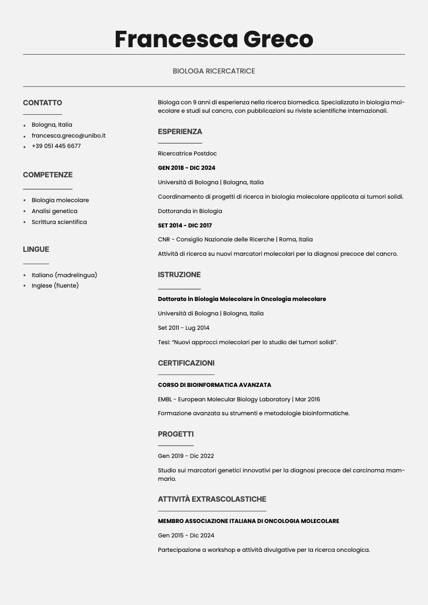 Quartz Resume Template