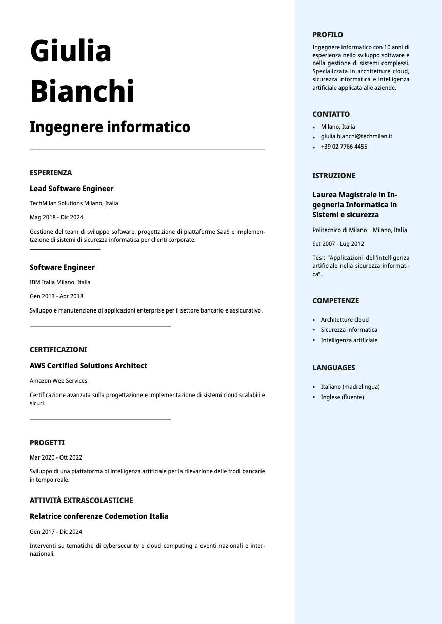 Vanta Resume Template