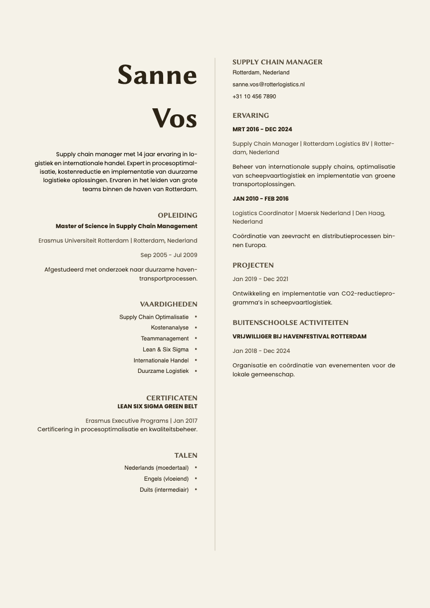 Amber Resume Template