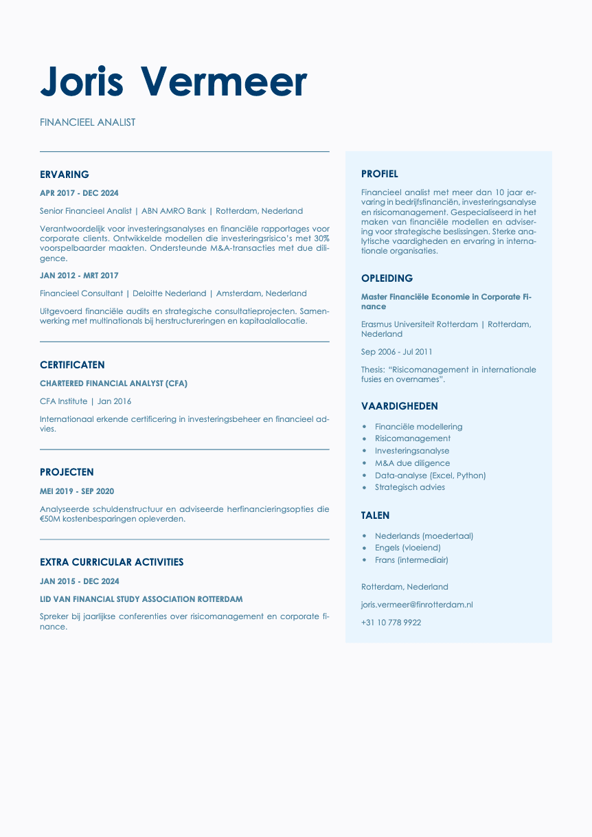 Bronze Resume Template