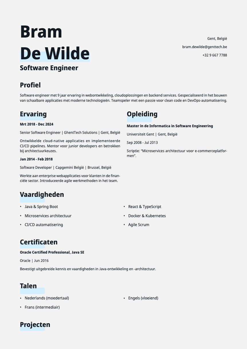 Copper Resume Template