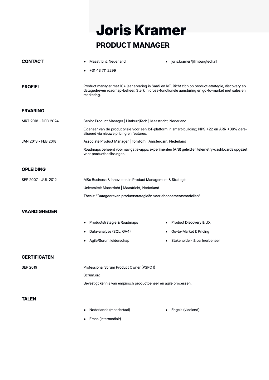 Ivory Resume Template