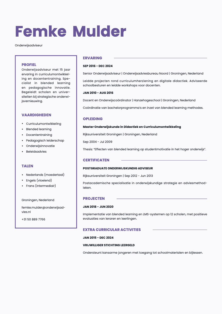 Opal Resume Template