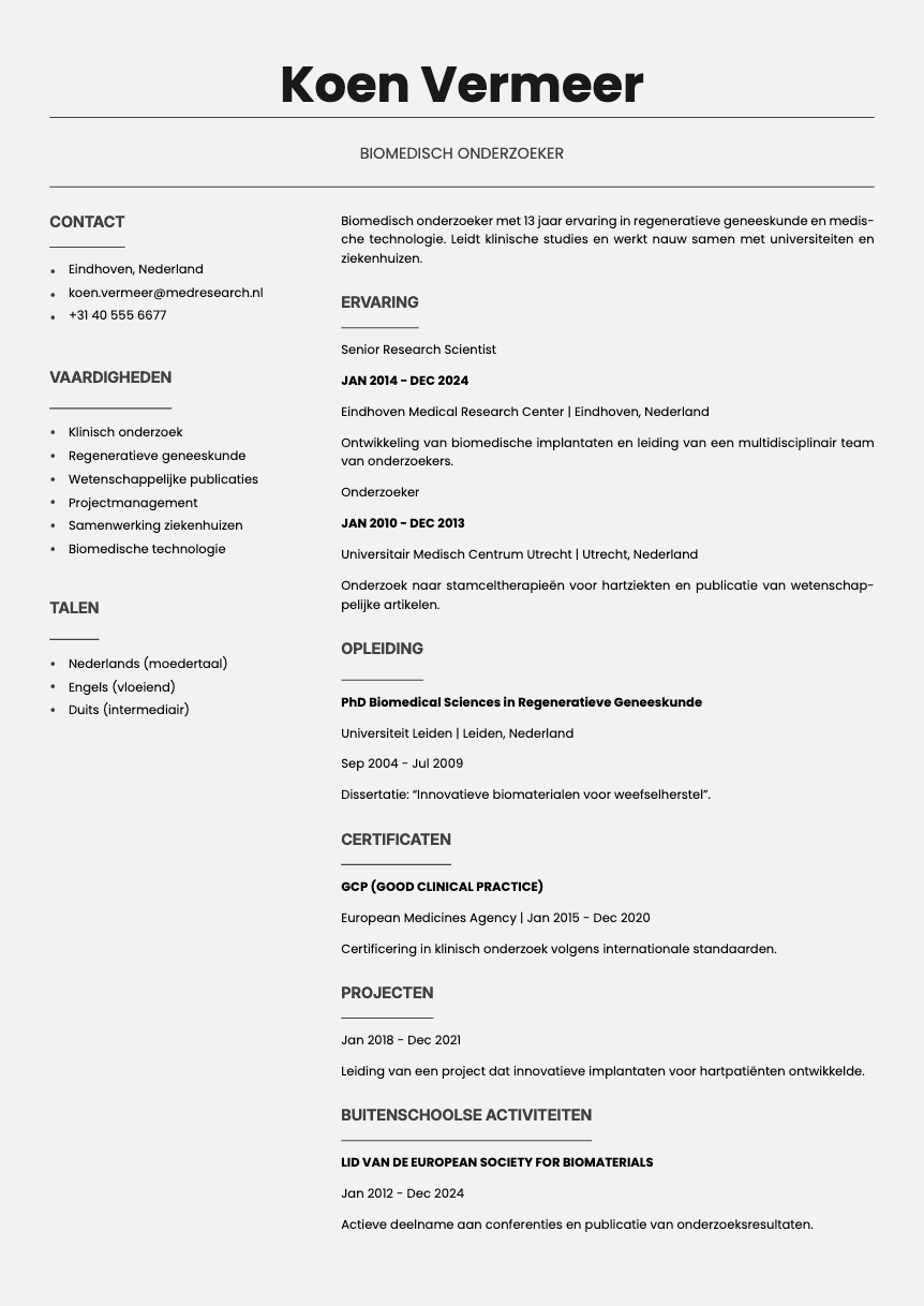Quartz Resume Template