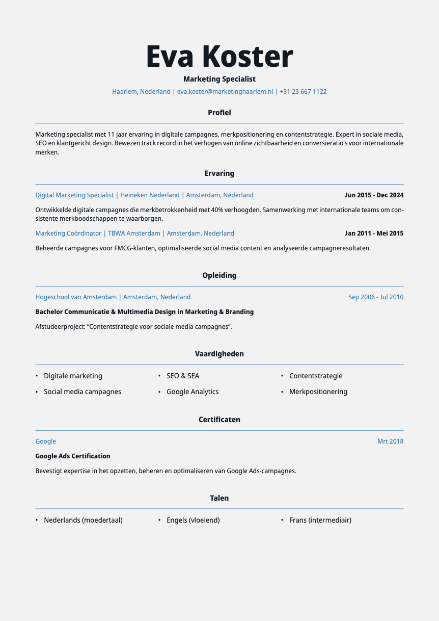 Topaz Resume Template