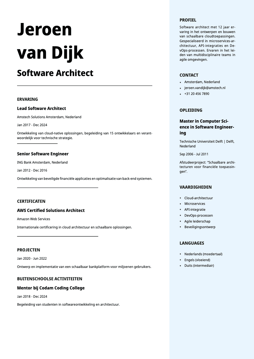 Vanta Resume Template
