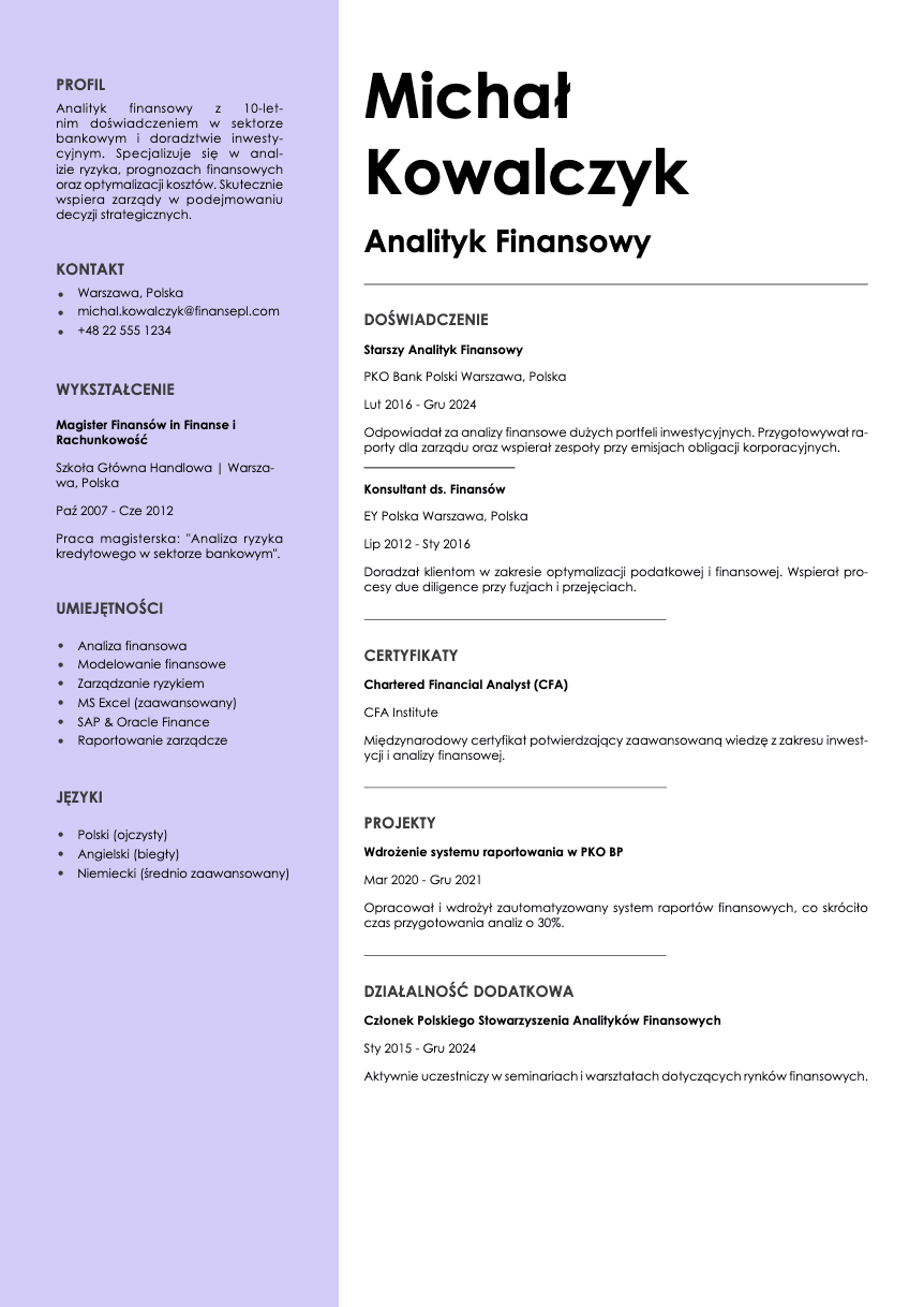 Aurum Resume Template