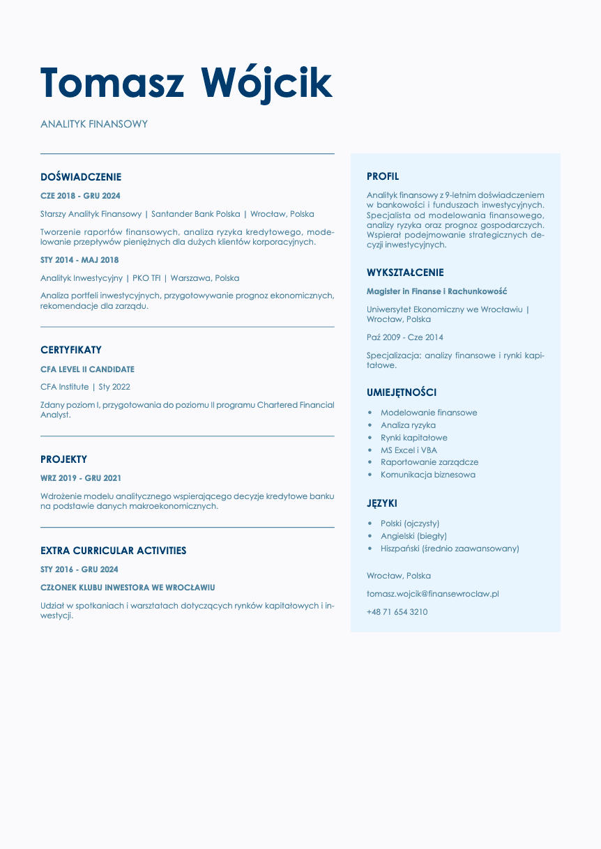 Bronze Resume Template