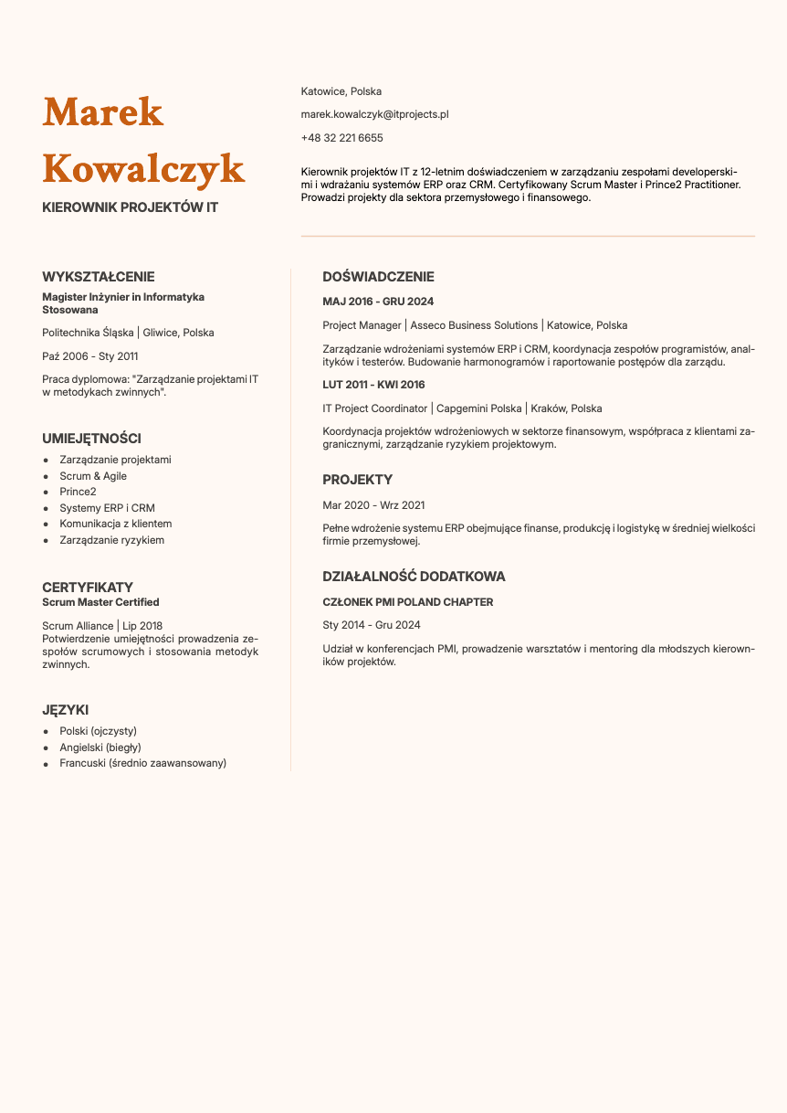 Obsidian Resume Template