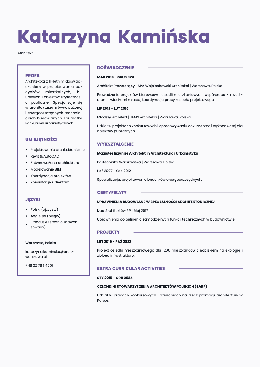 Opal Resume Template