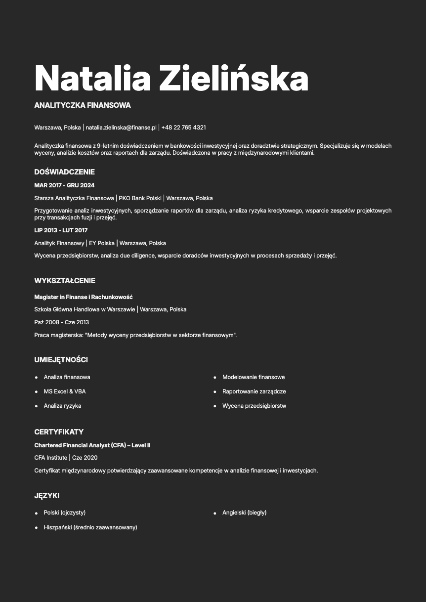 Platinum Resume Template