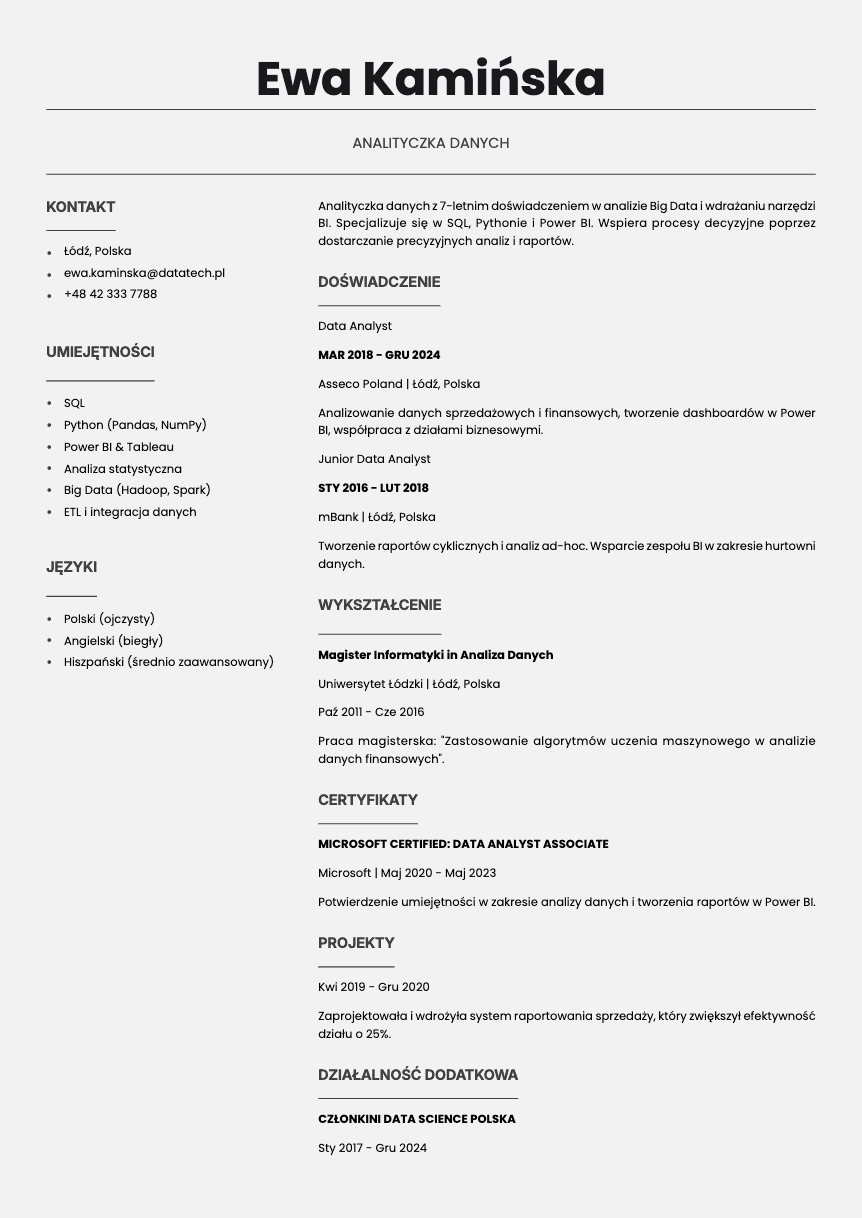 Quartz Resume Template