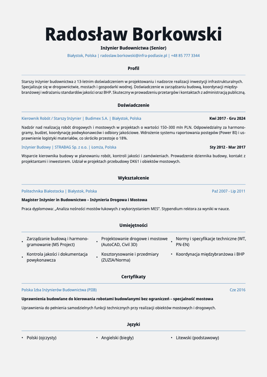 Topaz Resume Template