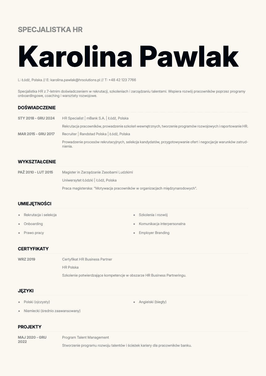 Zinc Resume Template
