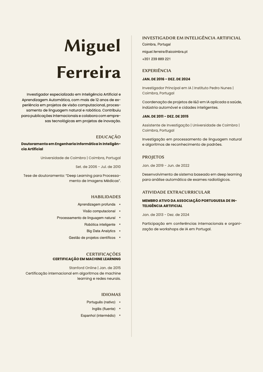 Amber Resume Template