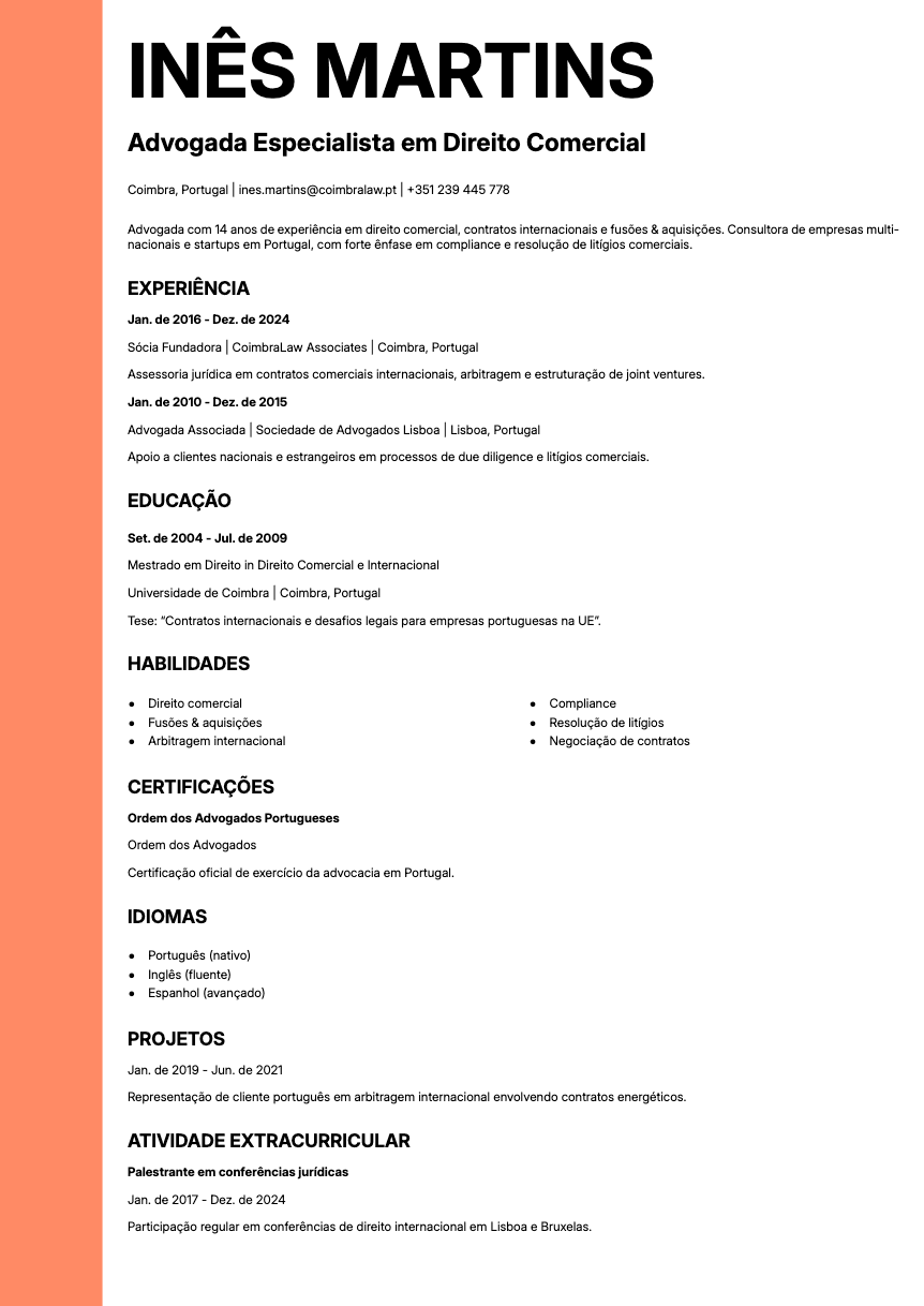 Bold Edge Resume Template
