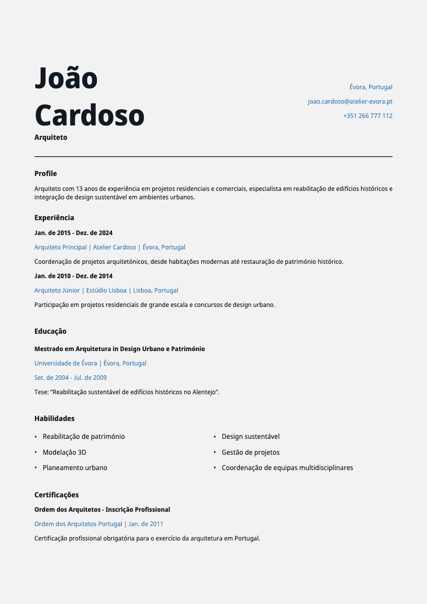 Cobalt Resume Template