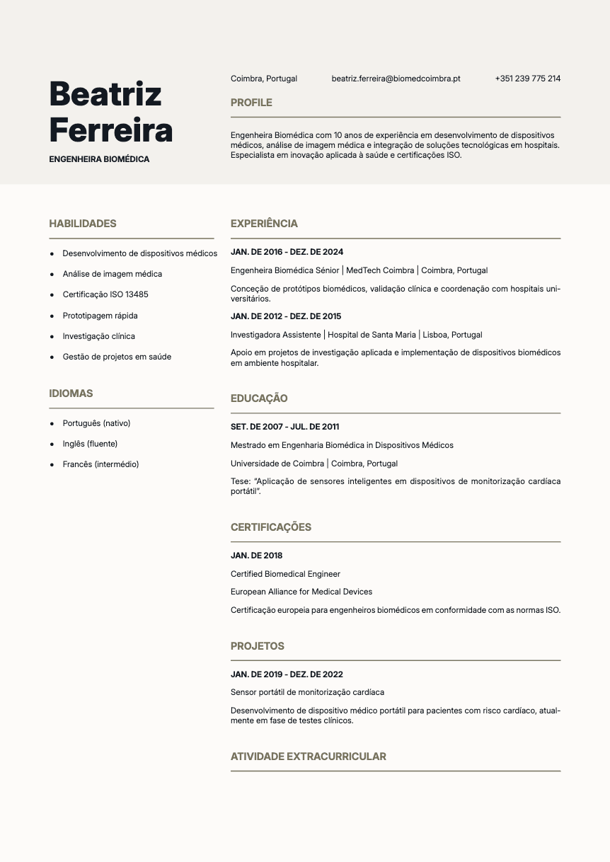 Limestone Resume Template