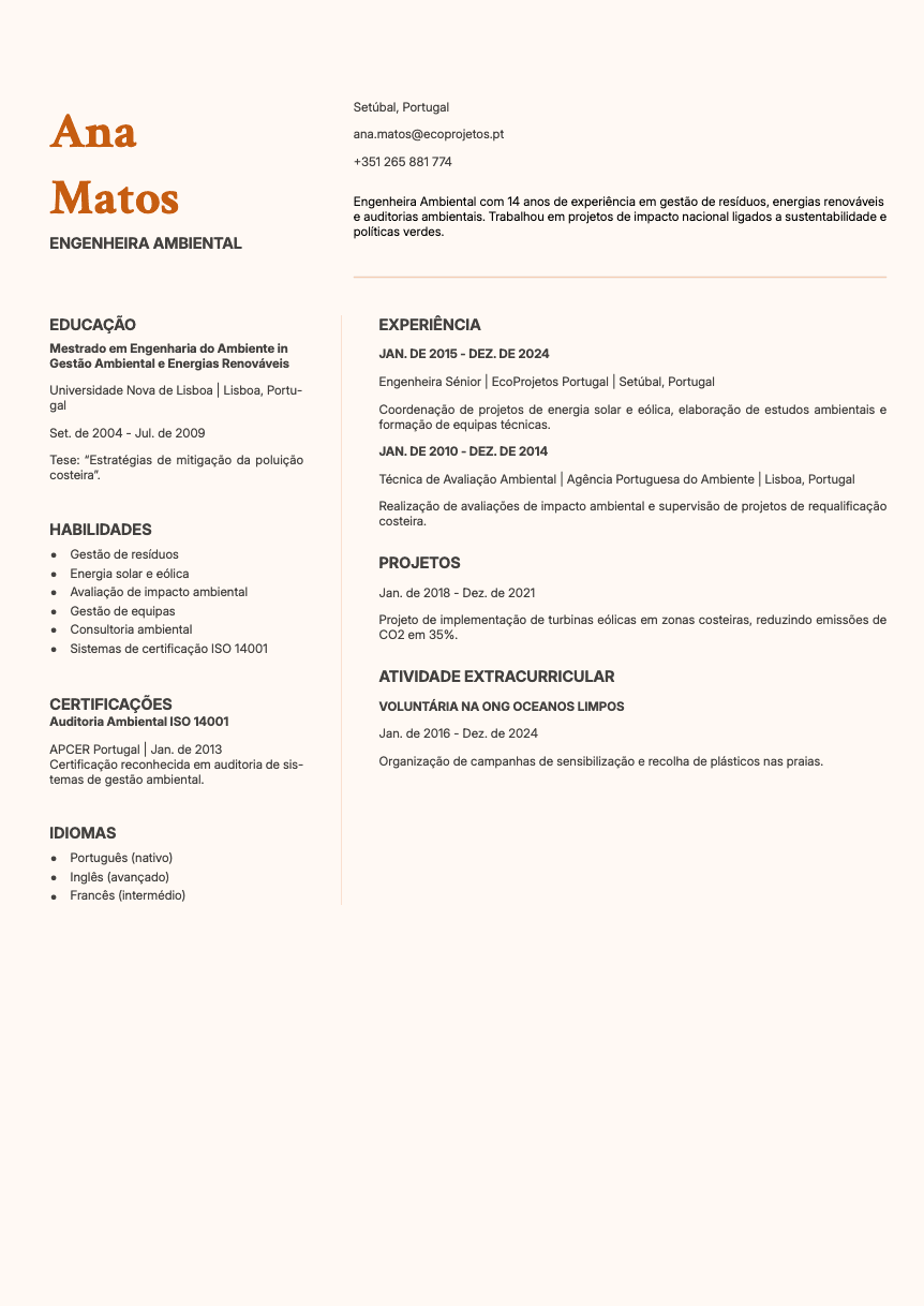 Obsidian Resume Template