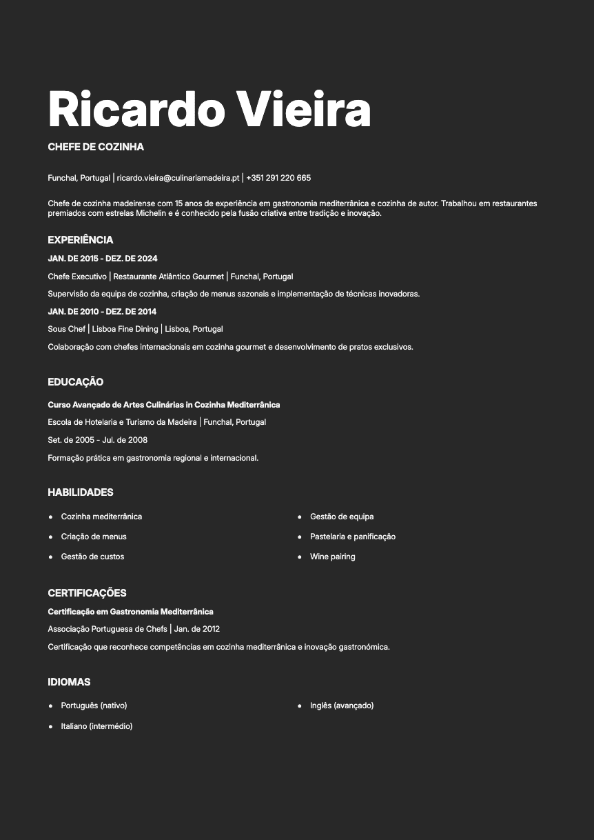 Platinum Resume Template