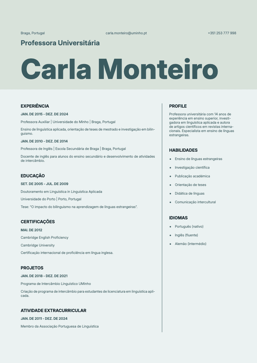 Sapphire Resume Template