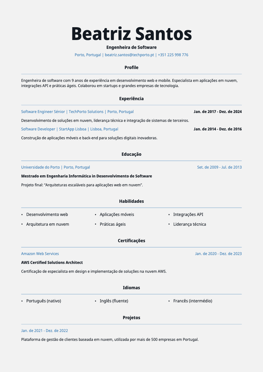 Topaz Resume Template