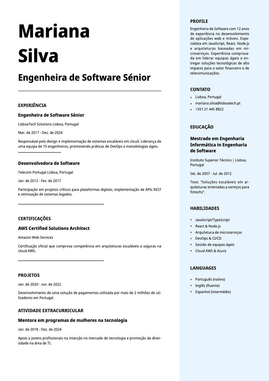 Vanta Resume Template
