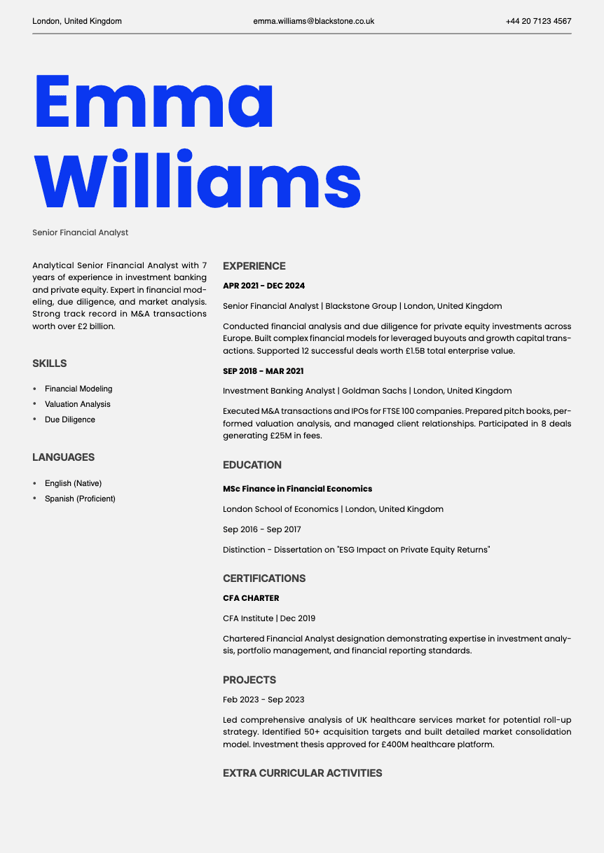 Fern - Resume template Fern - Resume and CV template preview, professional ATS-friendly design